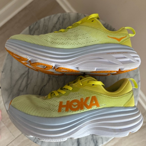 Hoka Bondi 8 Men’s Size 7D Butterfly Evening Primrose F27222E - Picture 4 of 9